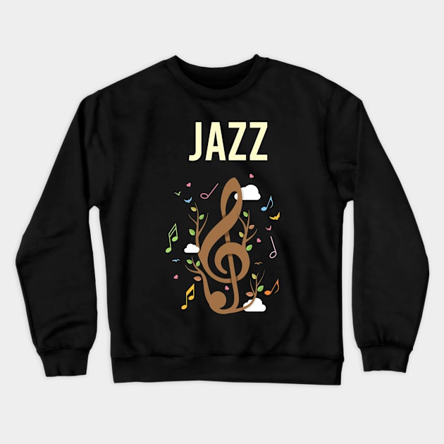 Music Nature Jazz Crewneck Sweatshirt by Hanh Tay